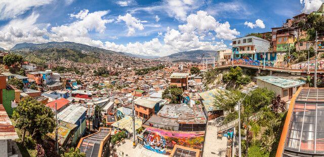 Foto panorámica de Medellín