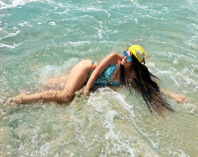 Así se dejó ver Thalía en el mar (Instagram)