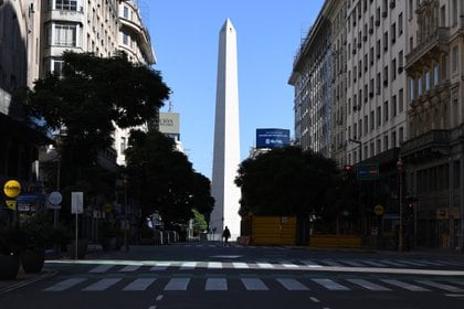 En marzo de 2020 las calles del centro de Buenos Aires lucían vacías (Maximiliano Luna)