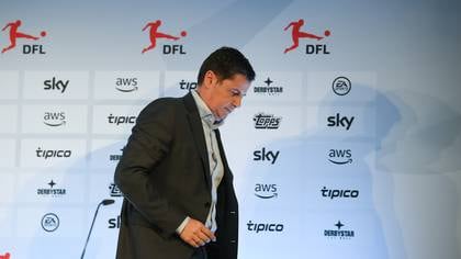 Christian Seifert, presidente de la Liga Alemana de Fútbol (DFL), quien espera que se reanude el fútbol el 15 de mayo (REUTERS)