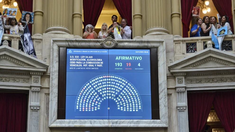 Alcohol cero al volante: la Cámara de Diputados aprobó el proyecto y lo envió al Senado