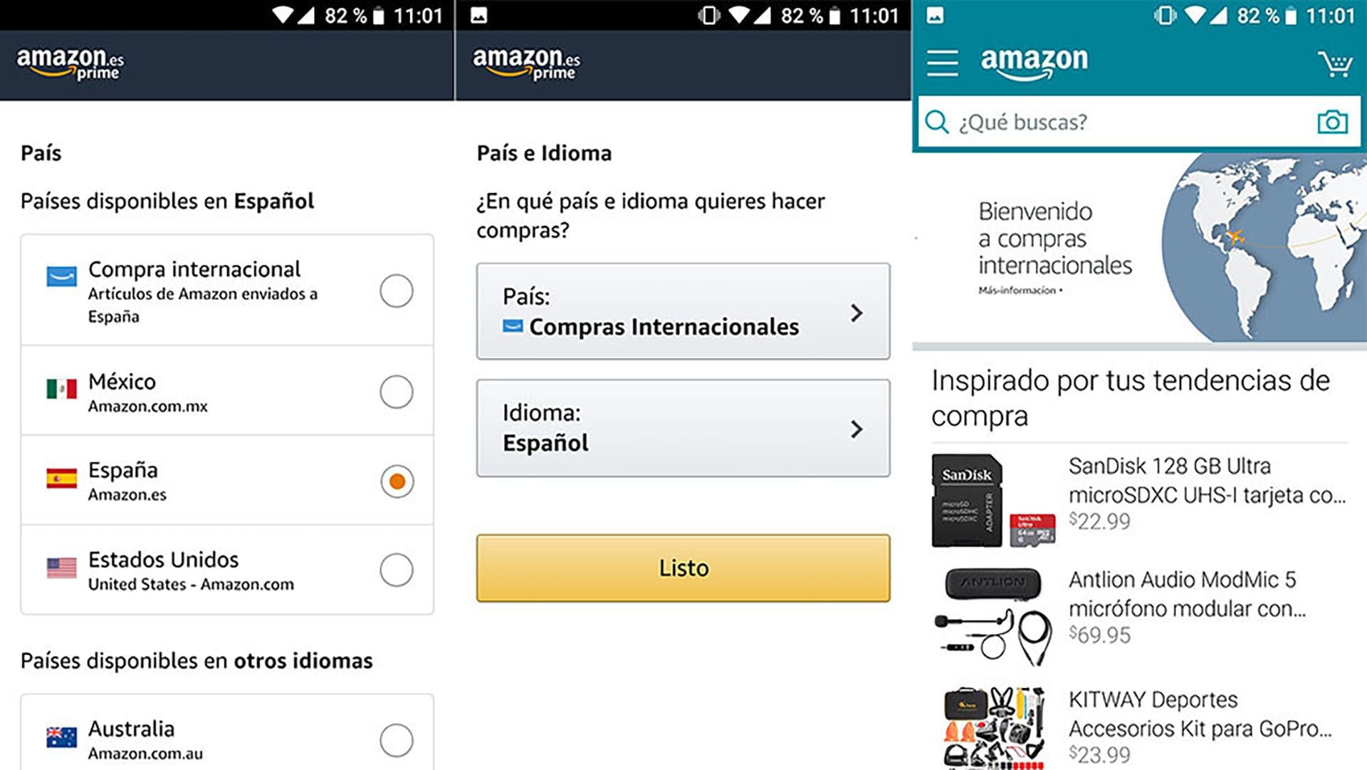 Se debe revisar a detalle la información de cada producto antes de cada transacción. (Captura plataforma de Amazon)