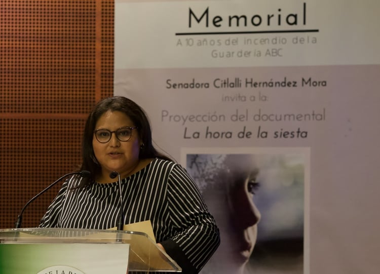 La senadora de la bancada morenista, Citlali Hernández, se sumó también a las descalificaciones enunciadas, sin fundamento, por parte de Simón Levy en contra de un pasajero de avión (Foto: Andrea Murcia)