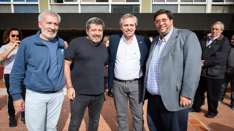 Claudio FerreÃ±o, VÃ­ctor Santa MarÃ­a, Alberto FernÃ¡ndez y Juan Manuel Olmos