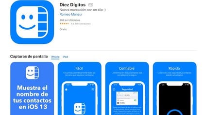 Esta es la única aplicación gratuita para iOS que realice el cambio de números (Foto: Captura de pantalla)