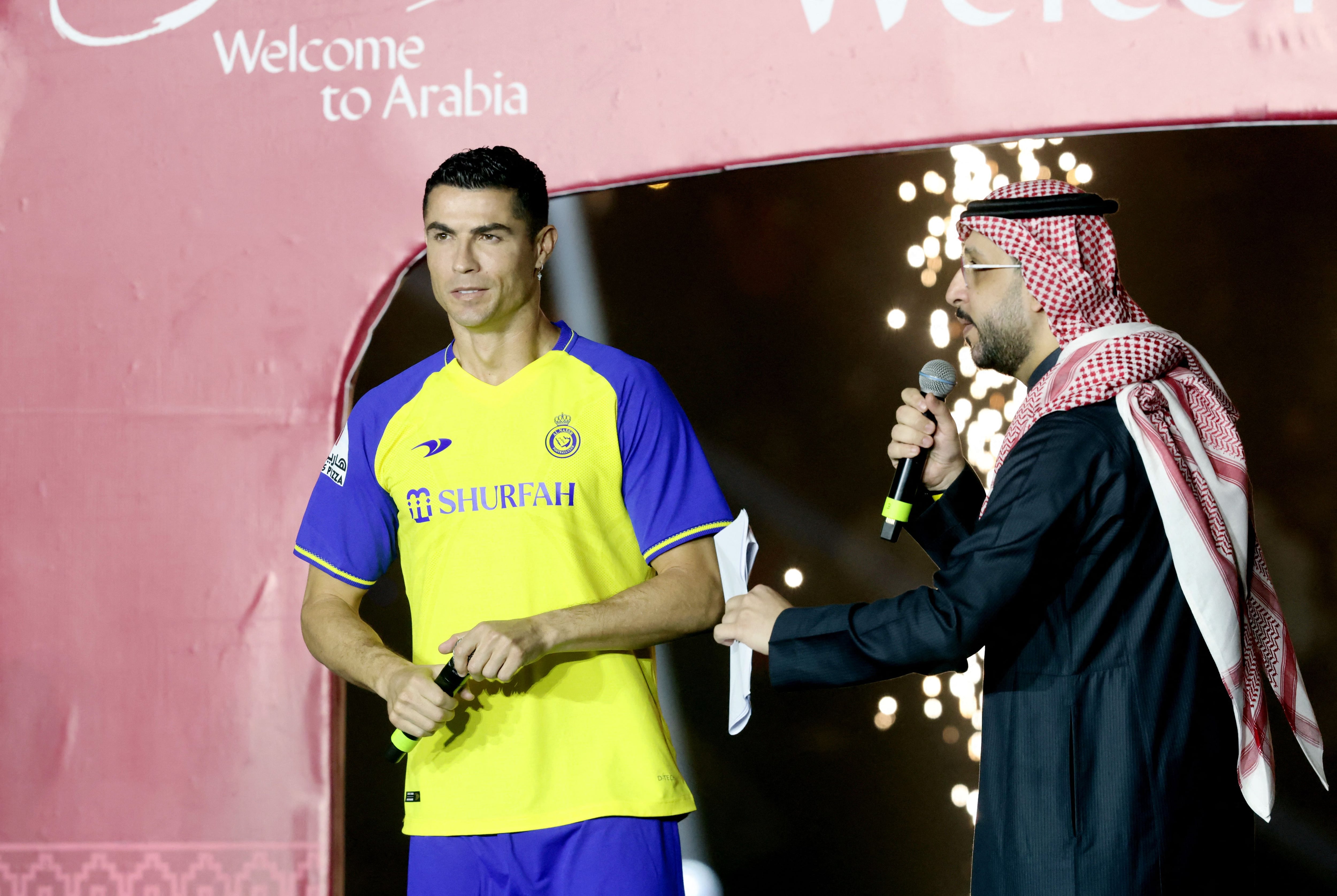 Cristino Ronaldo, durante su presentación como jugador del Al Nassr, el 3 de enero pasado REUTERS/Ahmed Yosri