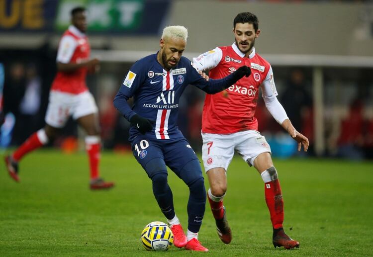 Reims, en un cruce de Copa de Francia ante PSG, en enero pasado (REUTERS/Pascal Rossignol)