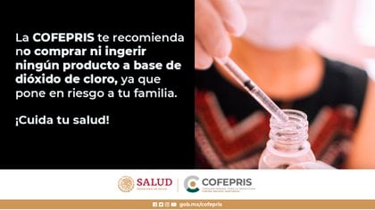 Dióxido de Cloro no cuenta con información científica como tratamiento contra el COVID-19: López-Gatell (Foto: Twitter@COFEPRIS)