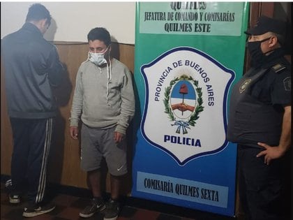 Los detenidos por el robo en Quilmes.