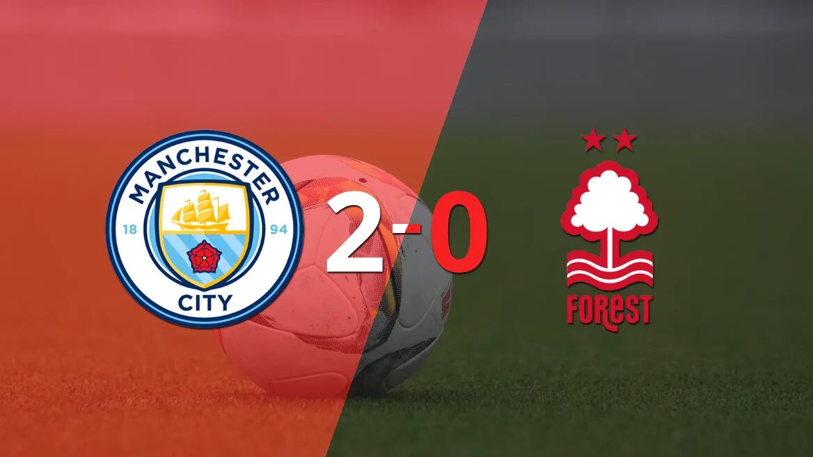 Manchester City derrotó 2-0 en casa a Nottingham Forest