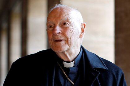 FILE PHOTO: Cardinal Theodore Edgar McCarrick during an interview with Reuters at the North American College in Rome February 14, 2013. REUTERS/Alessandro Bianchi/File Photo