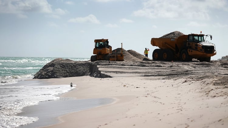 Vierten arena en las playas de Miami Beach (Joe Raedle/Getty Images/AFP)