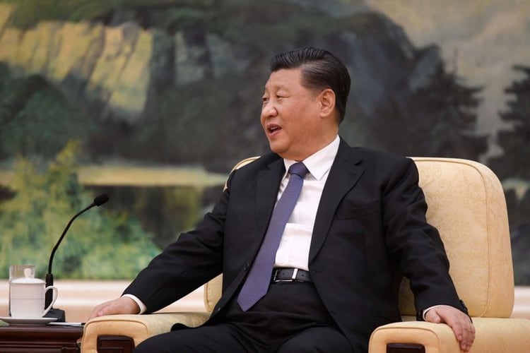 El presidente chino Xi Jinping habla durante una reunión con Tedros Adhanom, director general de la Organización Mundial de la Salud, en el Gran Salón del Pueblo en Pekín, China, el 28 de enero de 2020. Naohiko Hatta/Pool vía REUTERS