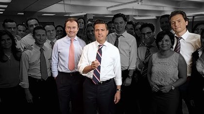 Enrique Peña Nieto, Luis Videgaray y Emilio Lozoya en un spot del PRI (Fotograma: PRI)