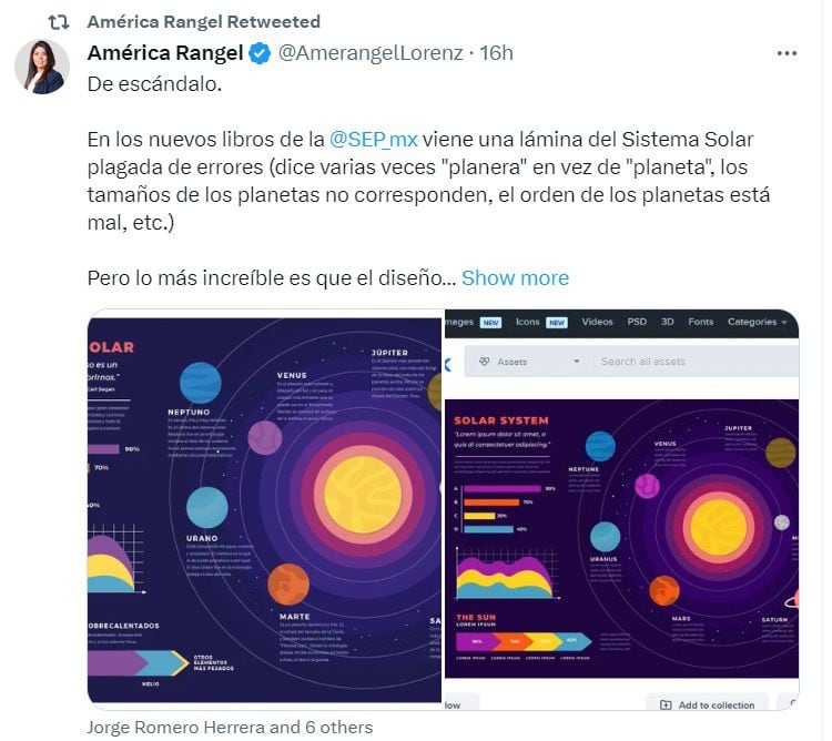 La infografía causó diversas críticas. (Captura de pantalla)