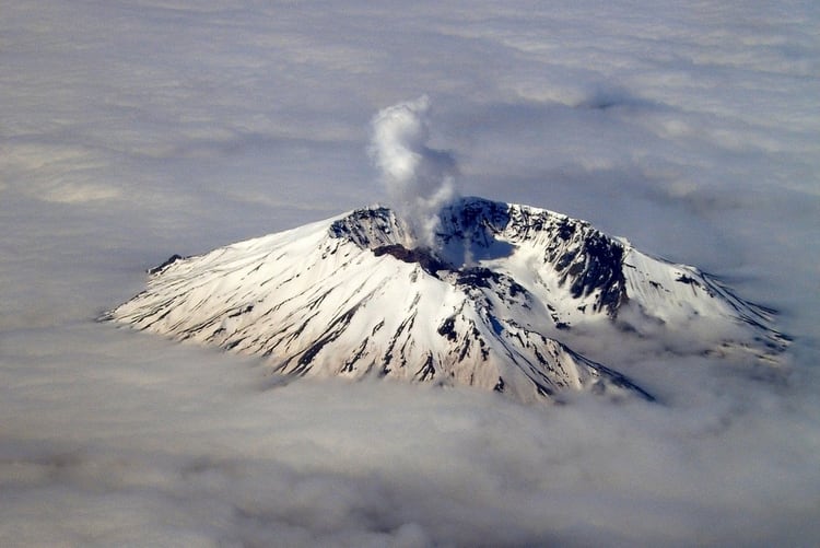 La última erupción del Monte Santa Helena fue el 10 de julio de 2008