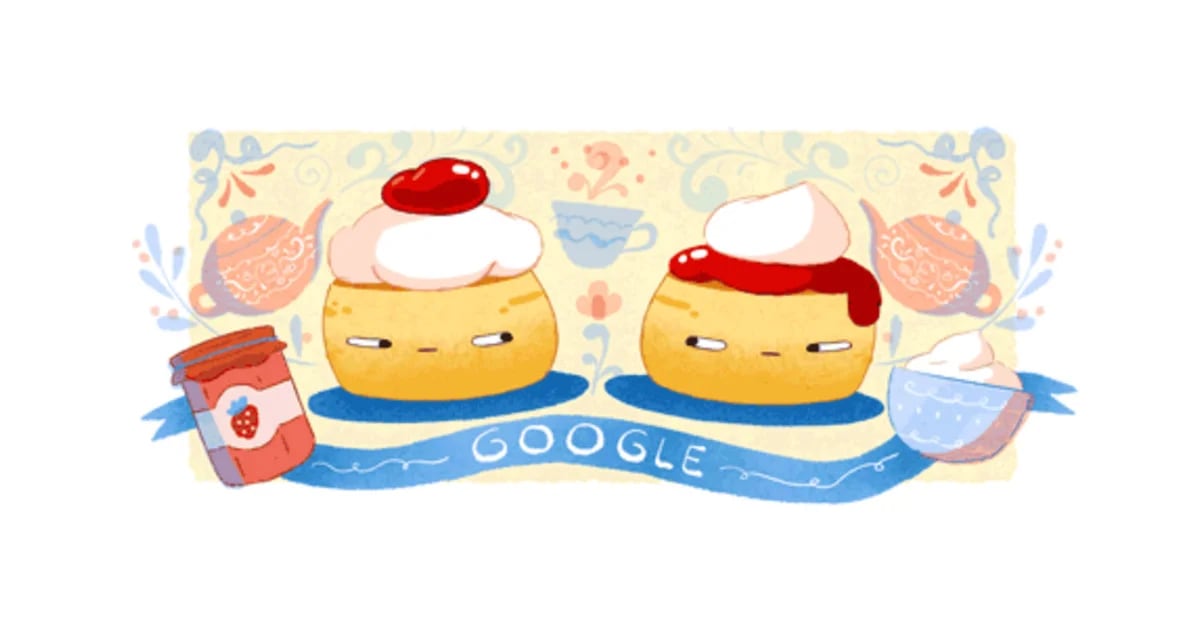 Why does Google doodle English scones?