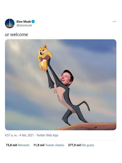 Uno de los tuits con los que volvió Musk
