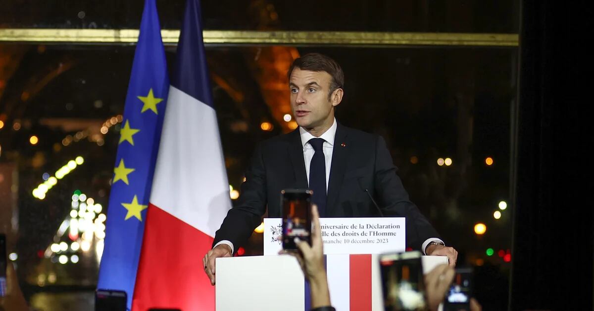 Macron warns against those who view the universality of human rights as relative