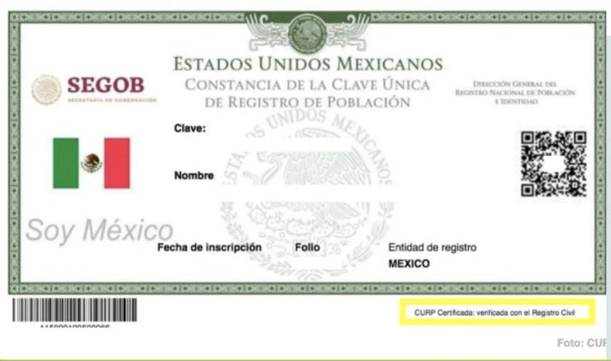 La CURP también se obtiene en formato PDF. (Foto:Registro Civil de la Ciudad de México/Twitter)