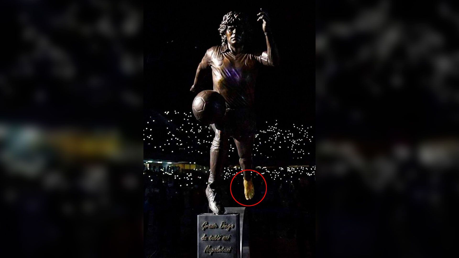 estatua de Maradona