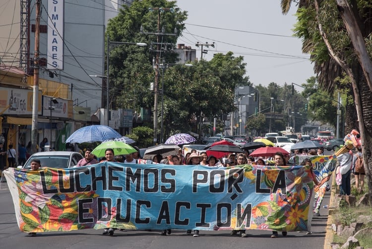 En 2018, jóvenes estudiantes e integrantes del Movimiento de aspirantes Excluidos de la Educación Superior (MAES), también realizaron una marcha por no ser admitidos después de los exámenes de admisión de las casas de estudio del IPN y UNAM. (Foto: Mario Jasso/Cuartoscuro)