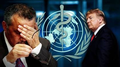 Tedros Adhanom Ghebreyesus, director general de la OMS, y Donald Trump, presidente de Estados Unidos