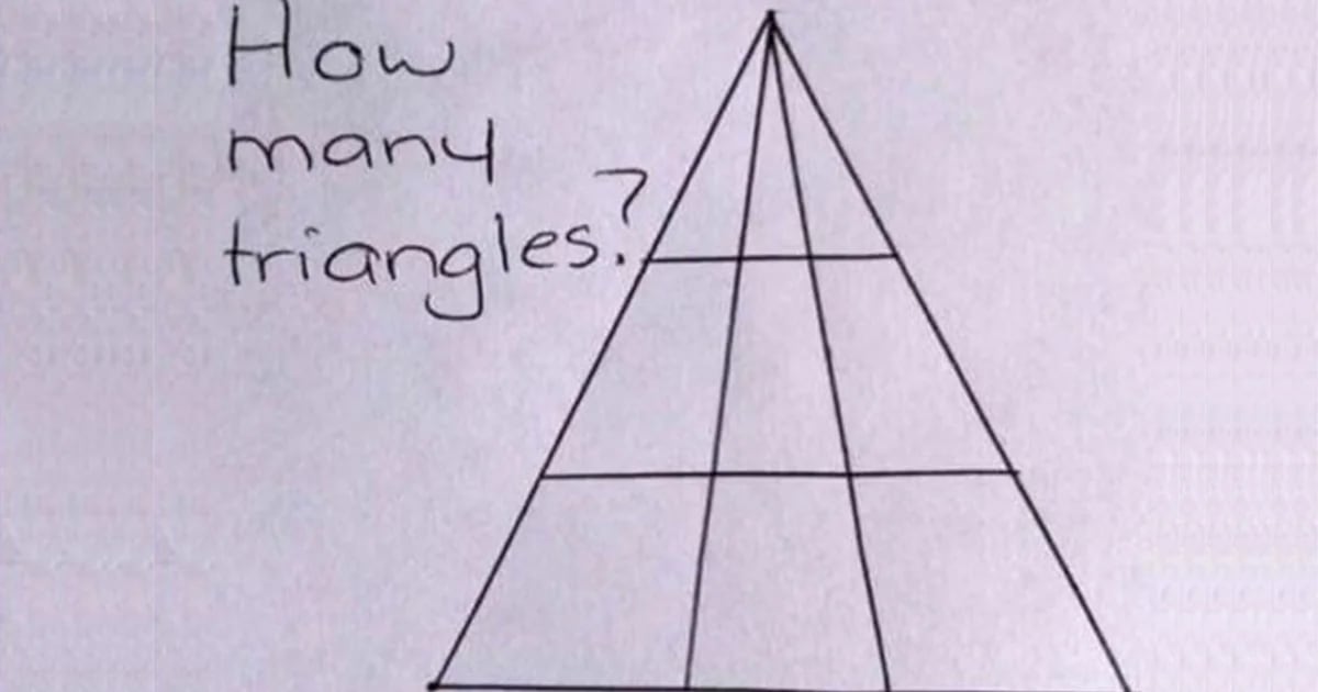 Acertijo viral: cuántos triángulos hay en esta imagen - Infobae