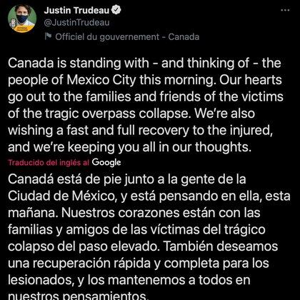 (Foto: captura de pantalla de Twitter @JustinTrudeau).