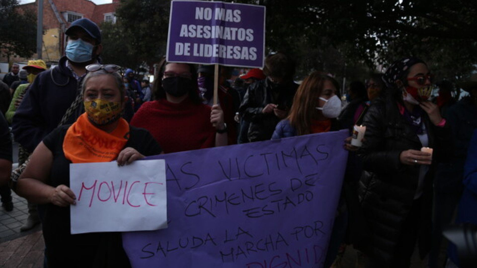 Una de las razones de las protestas del 2021 han sido la desprotección que padecen los líderes sociales en Colombia. Foto: Colprensa