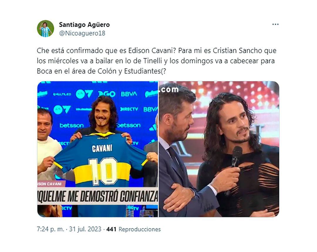 memes de Edinson Cavani como nuevo jugador de Boca y la comparación con Cristian Sancho