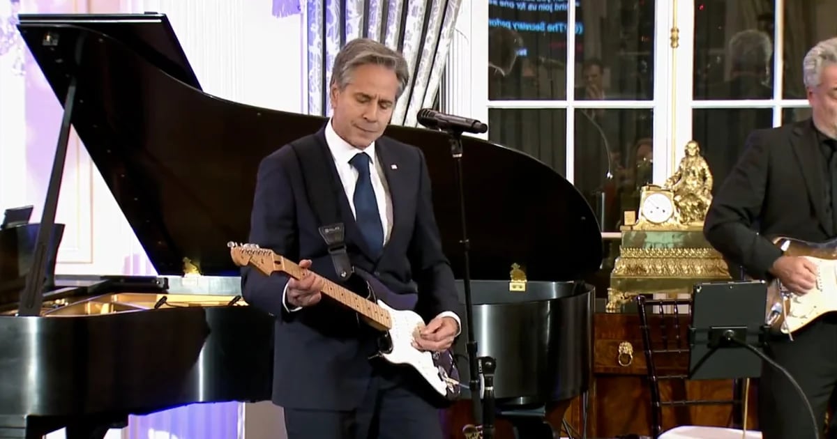 Antony Blinken sang a piece of classical music and played the guitar at the launch of a diplomatic initiative