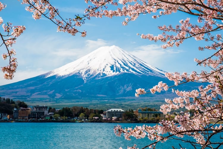 Paisaje del Monte Fuji, símbolo de Japón