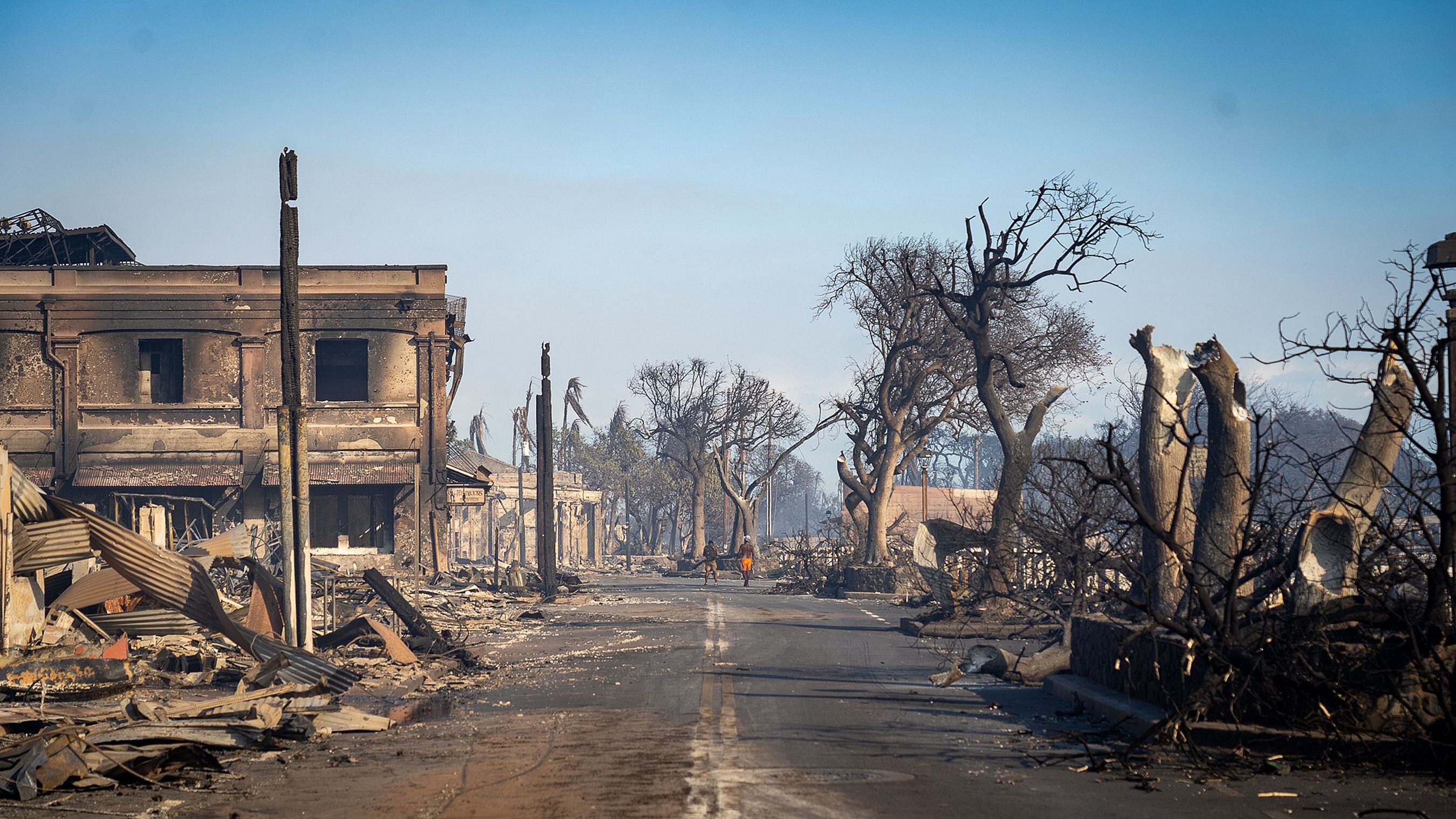 Lahaina, uno de los pueblos destruidos por las llamas (Jack Truesdale/Civil Beat/ZUMA Press Wire/dpa)