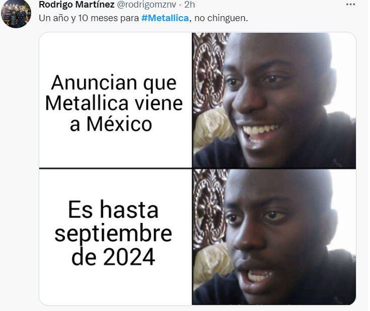 Metallica dará cuatro conciertos en CDMX (Twitter)