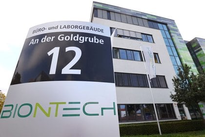 La sede del laboratorio BioNTech en Maguncia, Alemania. (REUTERS/Kai Pfaffenbach)