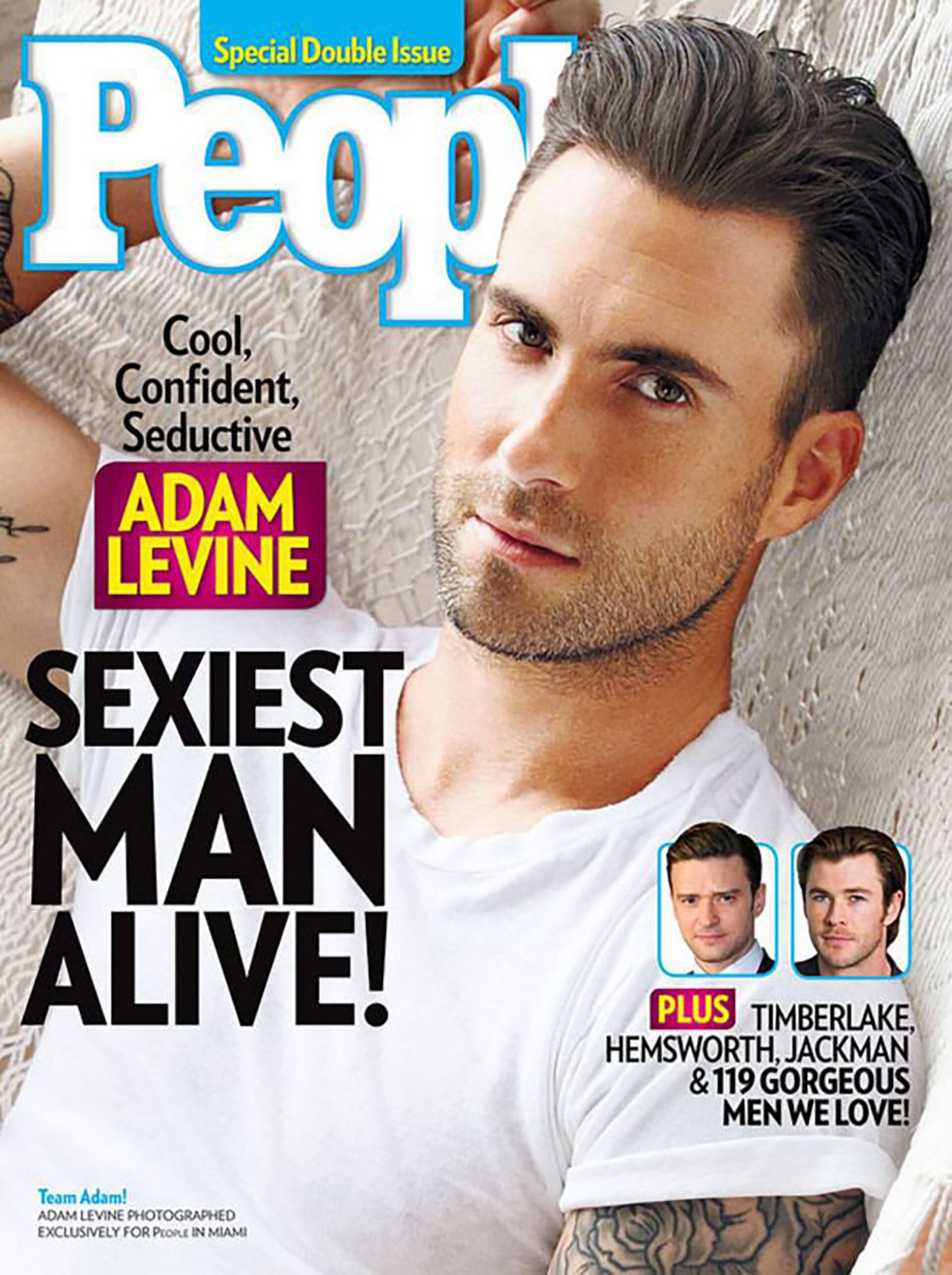 Adam Levine en la portada de People como el hombre más sexy vivo