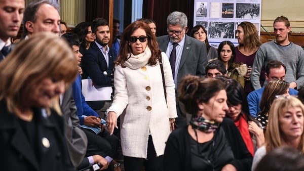 Cristina Kirchner, durante la reunión de Comisión de ayer