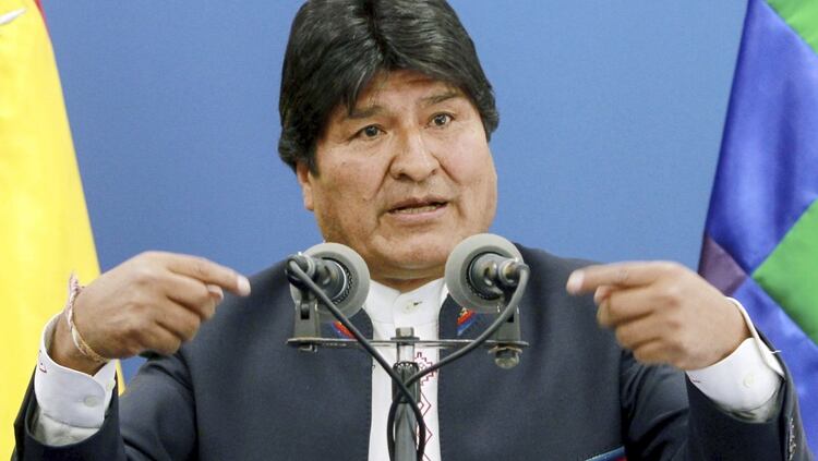 Evo Morales. (Photo by HO / Bolivian Presidency / AFP) 