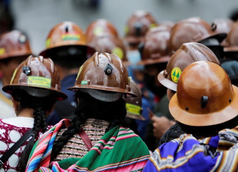Mineros bolivianos en una protesta en La Paz (REUTERS/Manuel Claure/Archivo)