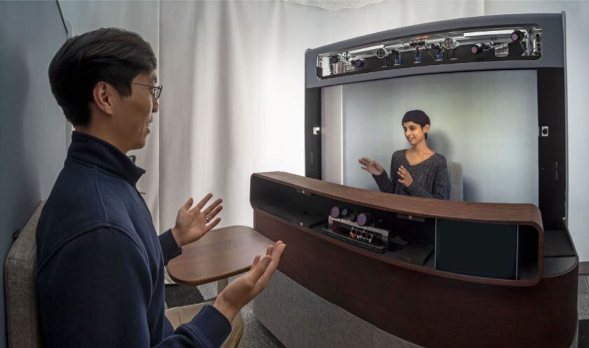 Google busca lograr simular la presencia de otra persona con su sistema 3D de comunicación; telepresencia (Foto: GOOGLE RESEARCH)