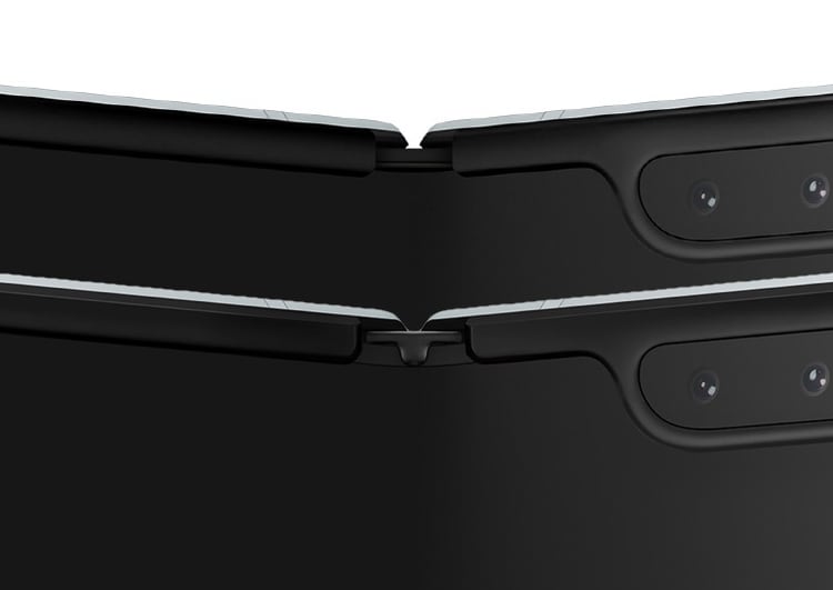 Un comparativa (arriba, la versión con defectos/abajo, la versión reparada) muestra que la parte superior de la bisagra ya no permite que se desprenda ni que entren partículas nocivas detrás de la pantalla. (Foto: Samsung)