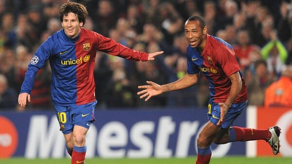 Lionel Messi y Thierry Henry fueron compañeros en Barcelona entre 2007 y 2010