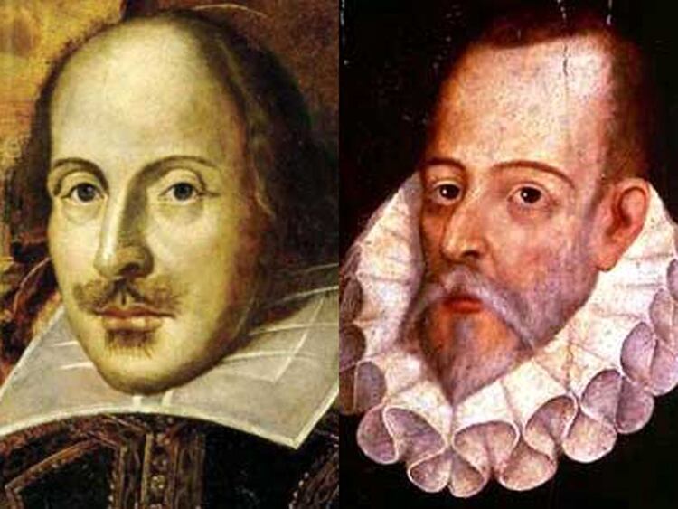 William Shakespeare y Miguel de Cervantes Saavedra.