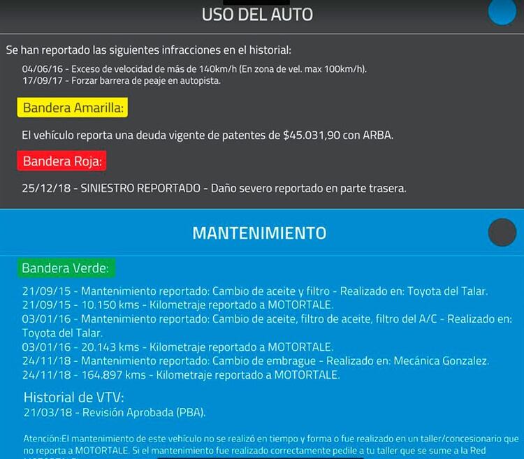 Otra de las partes del informe que llega por mail en formato PDF