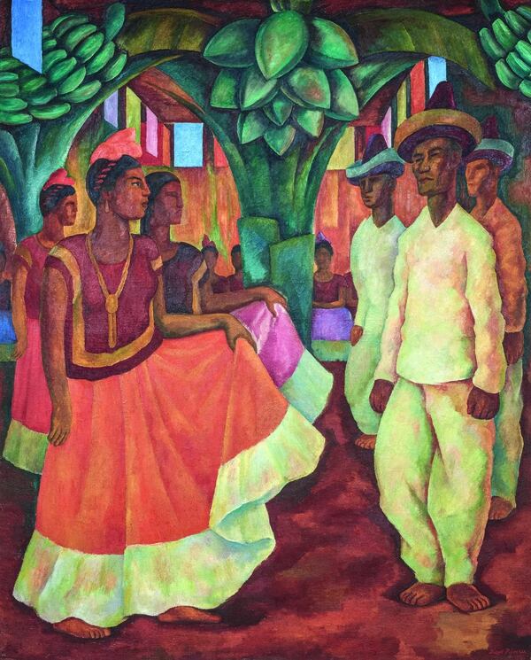 Diego Rivera. Baile en Tehuantepec, 1928. Óleo sobre tela. 199 x 162 cm