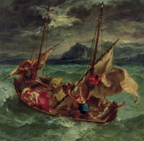 Cristo en el mar de Galilea, por Eugene Delacroix. 1854