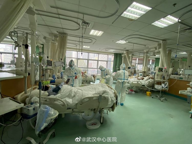 El Hospital Central de Wuhan donde trabajaban los médicos, el 25 de enero de 2020 (REUTERS)