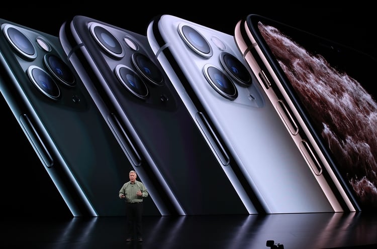 Phil Schiller, vicepresidente senior del marketing mundial de Apple, contó las características del iPhone 11 Pro (Justin Sullivan/Getty Images/AFP)