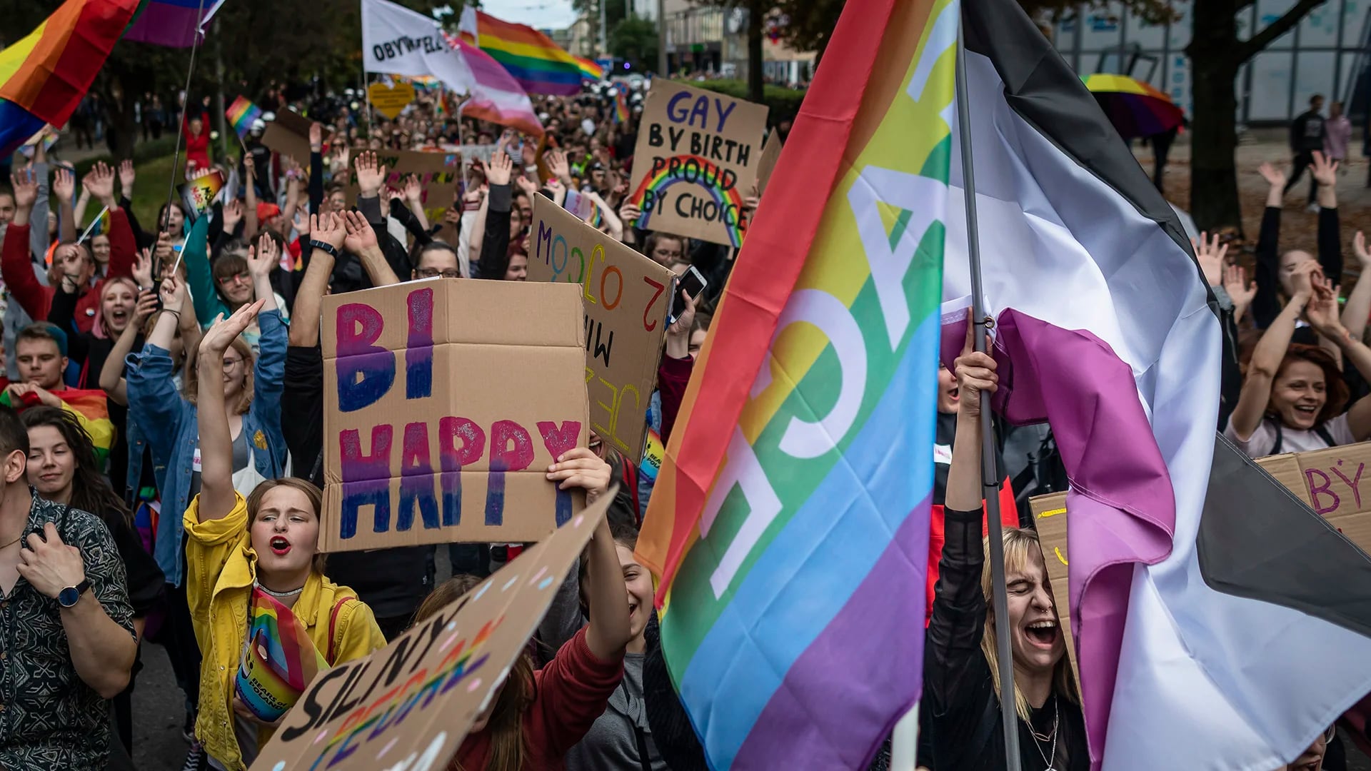 Un desfile del orgullo gay en Polonia (Wojtek RADWANSKI / AFP)